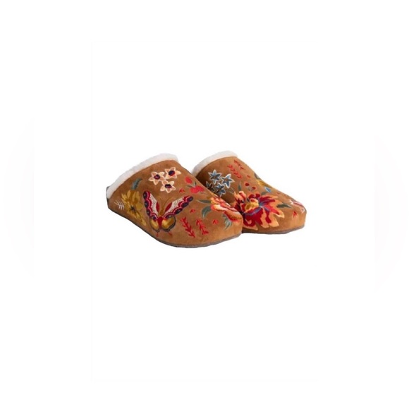 NEW JOHNNY WAS women's embroidered taline mule in cognac - Picture 2 of 7